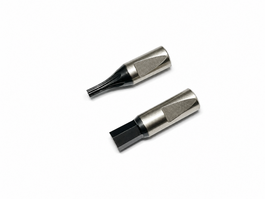 Rotary broaching tools for hex, Torx and square internal profiles