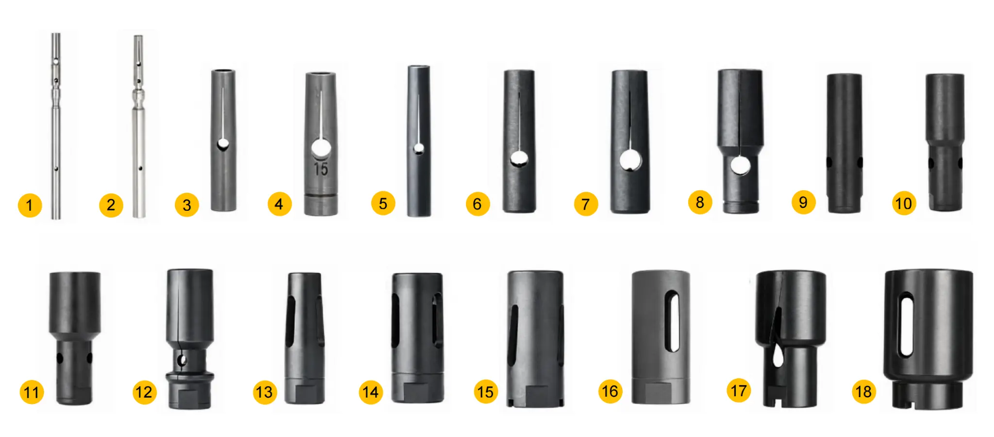 LNS compatible feeding collet models and types