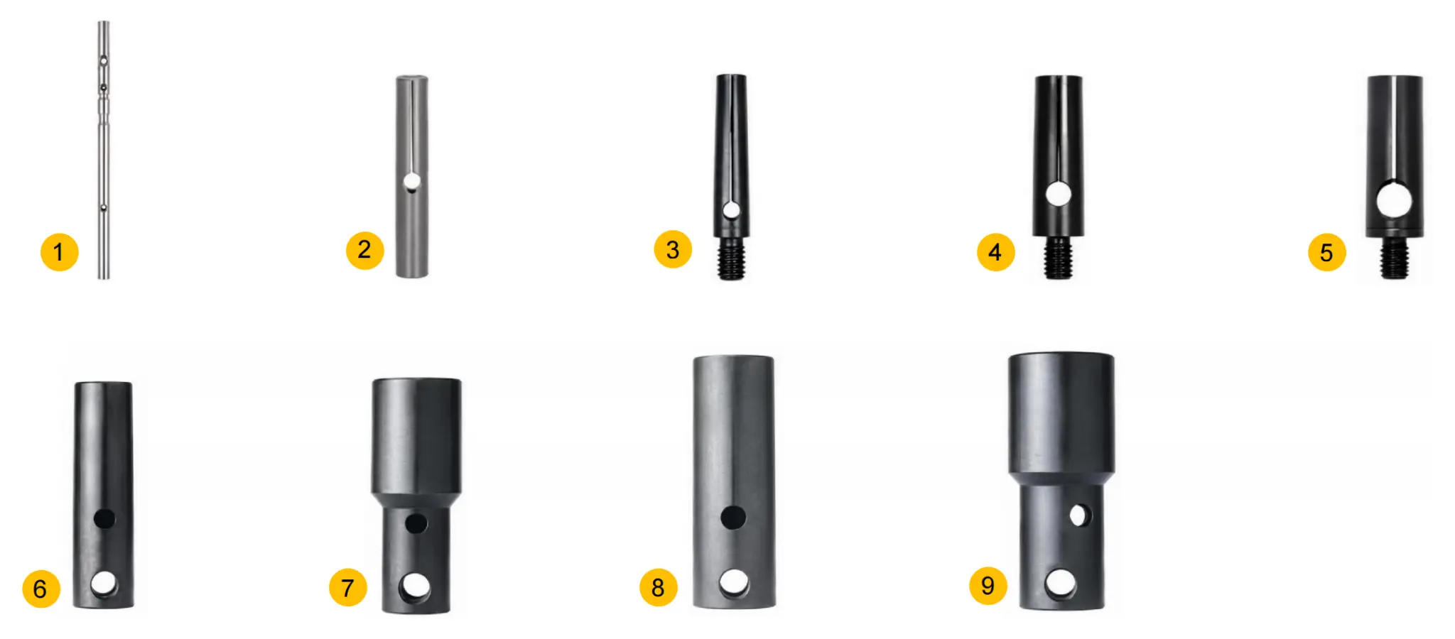 IKURA feeding collet models and dimensions