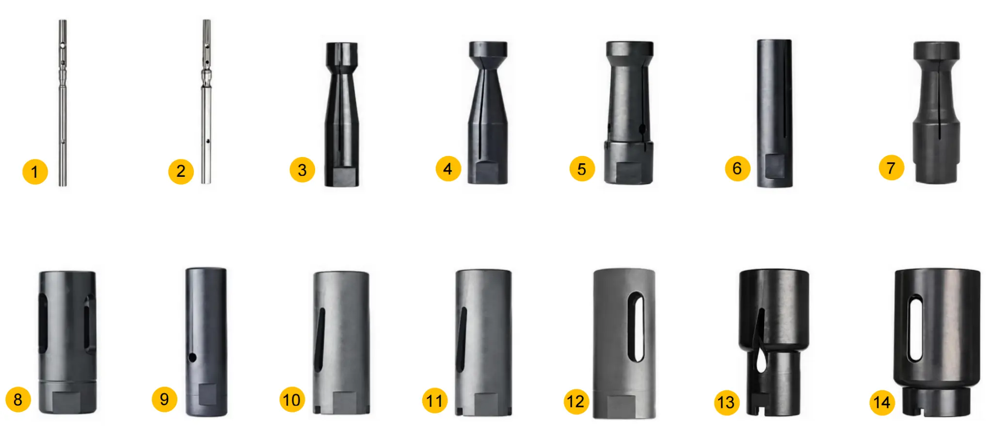 PRO feeding collet models and dimensions