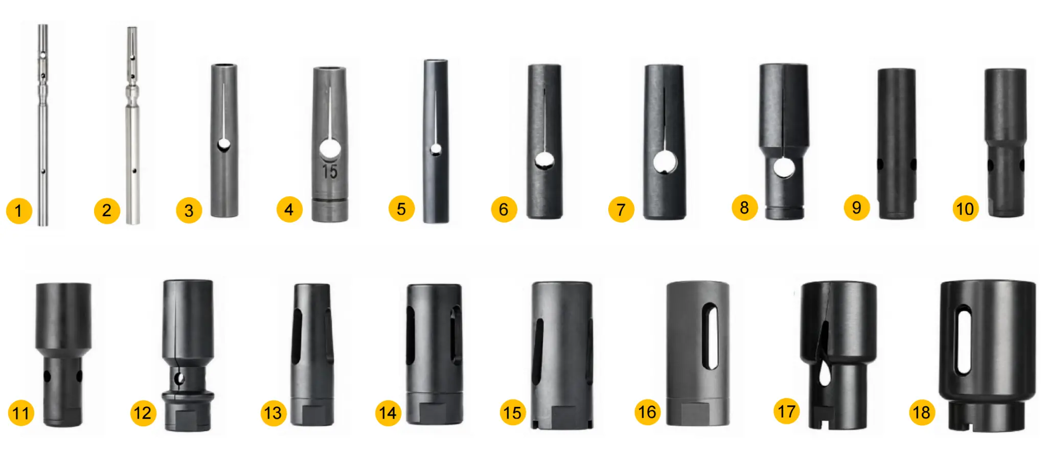 BARLOAD feeding collet models and dimensions