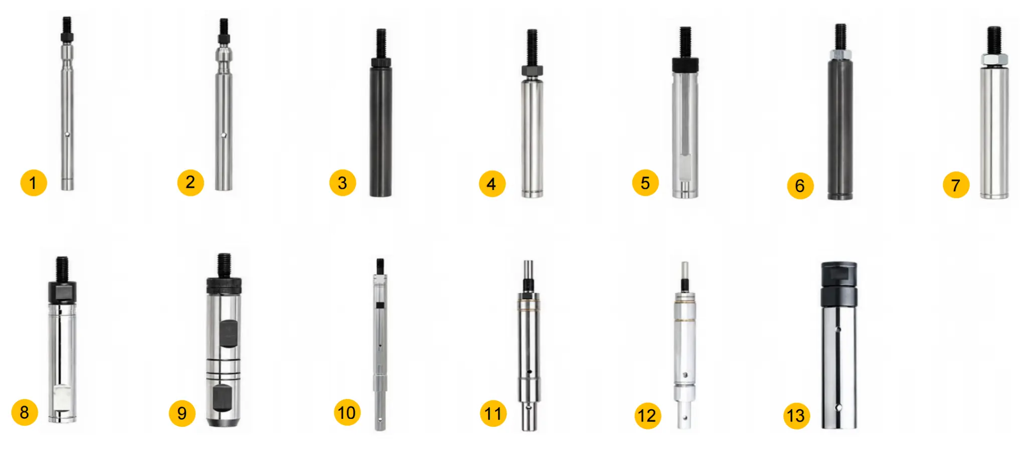 BARLOAD revolving tip models and dimensions