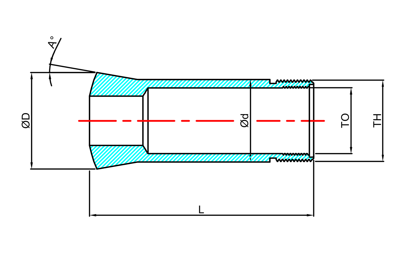 5C lathe collet dimensional drawing