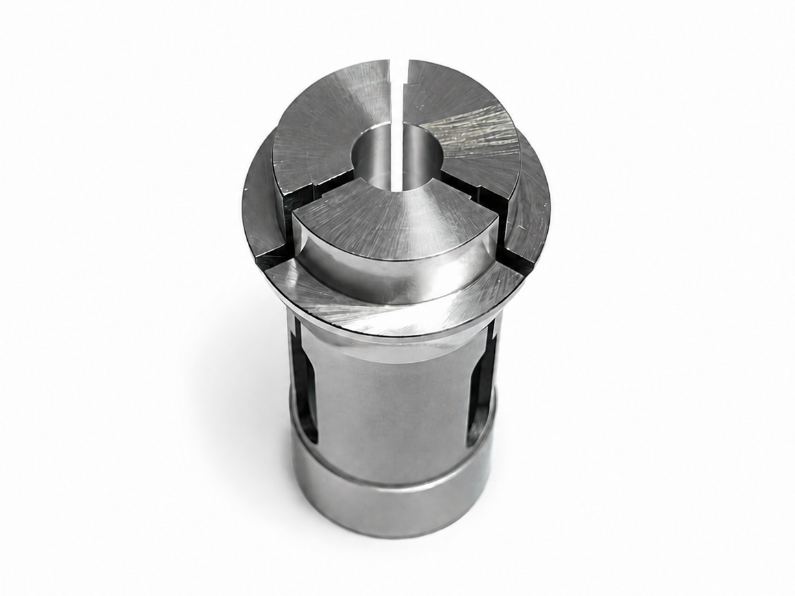 Sub-spindle collet for Swiss-type lathes
