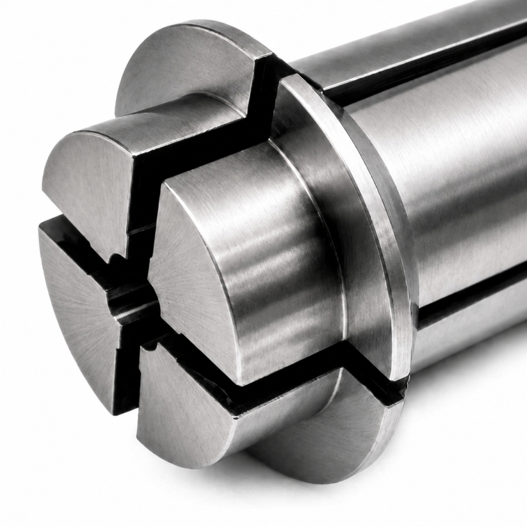 Overgrip collet for Swiss-type lathes
