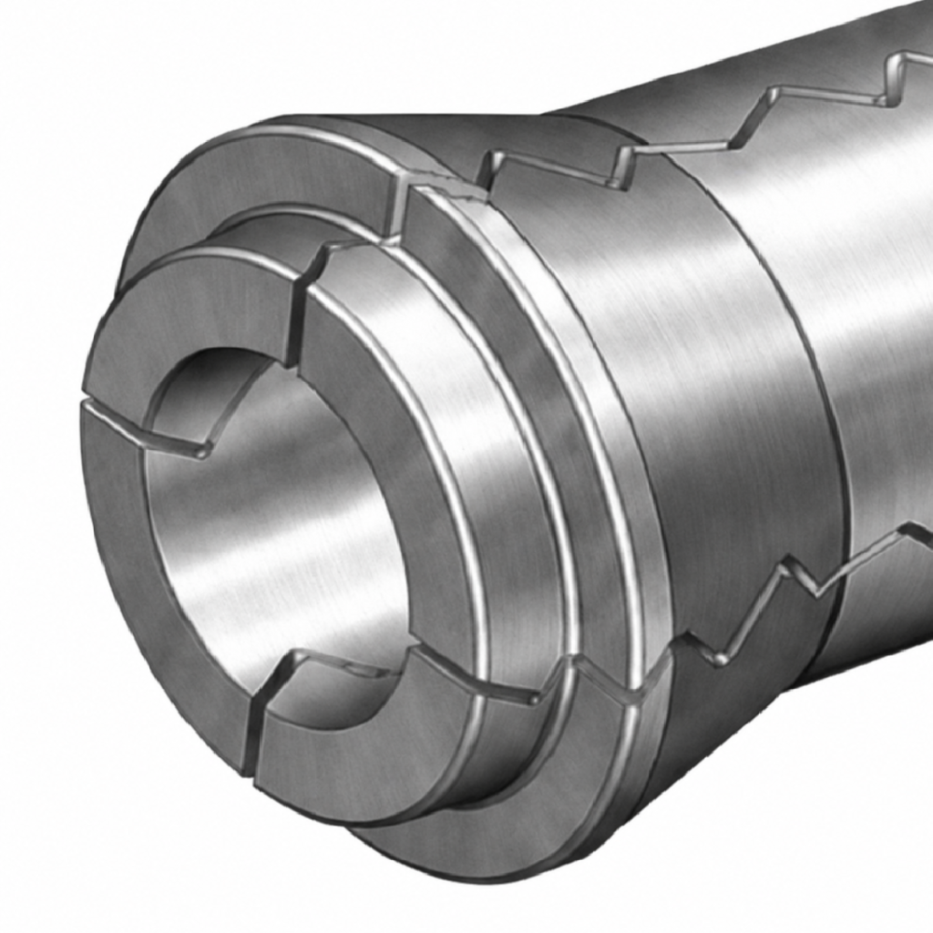 Z-groove collet for Swiss-type lathes