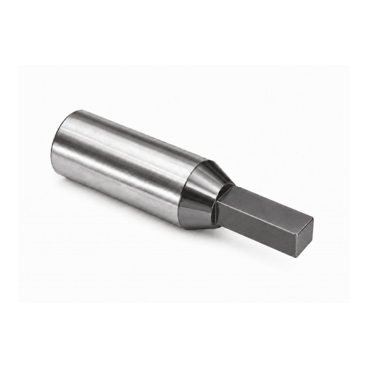 Square rotary broaching tool for CNC and Swiss-type lathes