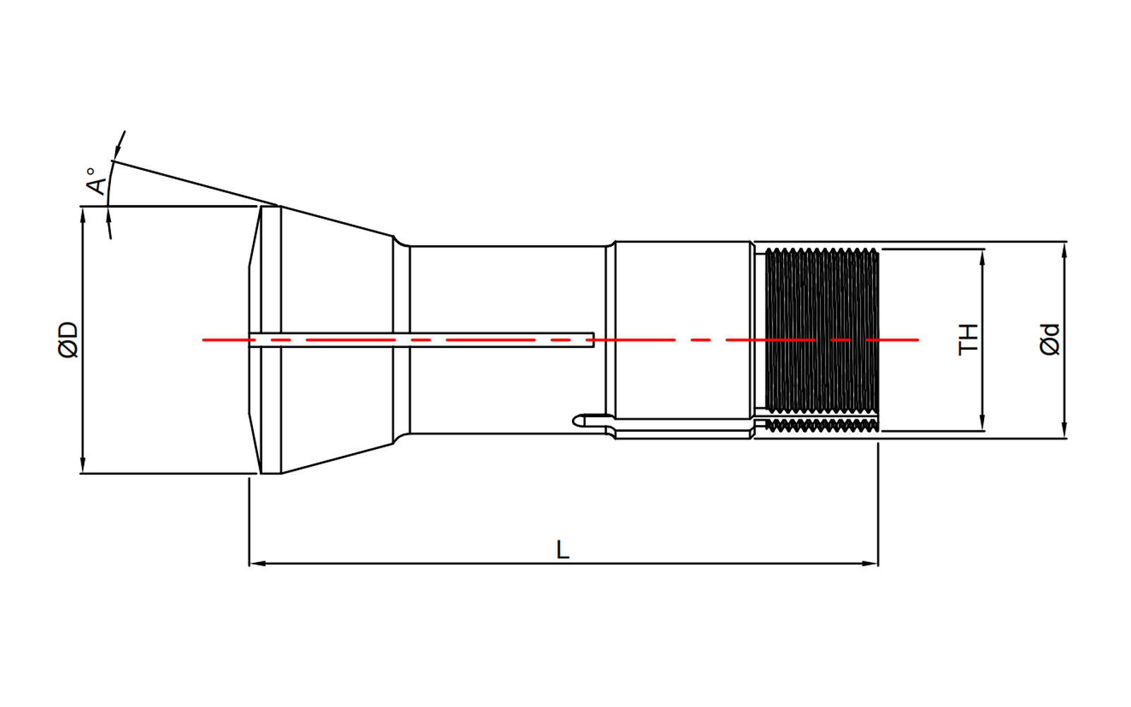 Guide bushing dimensional reference drawing for additional Swiss-type lathe models